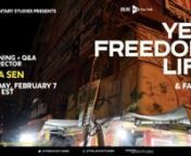 Filmed in the dense streets and neighbourhoods of Ambedkar Nagar in New Delhi, Yeh Freedom Life (This Freedom Life) (2019, 70 min) tries to keep up with its protagonists, as they maneuver erratic and unpredictable love. One of them works at a local beauty parlour, the other runs the family kiosk at a crowded intersection. They are surrounded by a cacophonous city; they are both in love with other women. The film stays with them and their desire for &#39;freedom lives&#39;, outside society and family&#39;s c