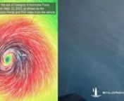 SD 1078 near the eye of Category 4 Hurricane Fiona at 1411 UTC on Sept. 22, 2022, as shown by the Saildrone Mission Portal and POV video from the vehicle.
