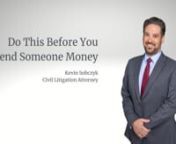 If you plan to lend someone money, be sure to get it in writing that you expect to be paid back. Robinson &amp; Henry Senior Associate and Civil Litigation Attorney Kevin Sobczyk explains the all-important promissory note. Our attorneys can help you draft a legally-binding promissory note. Call 303-688-0944 to begin your free case assessment.