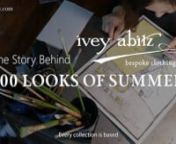 Behind the scenes of the 2022 Summer bespoke clothing collection by Ivey Abitz. Artist/Designer Cynthia Ivey Abitz talks about the inspiration behind her original paintings and 100 summer outfits.n
