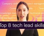 Are you planning to make a transition from a software developer to a tech lead or are you already there, but wondering what makes a good engineering manager? In this video, you&#39;ll find top 8 tech lead skills you need to succeed + educational materials to grow these skills. nn�USEFUL LINKS:n�Tech lead skill matrix (and 60+ tech roles): https://bit.ly/3RdjgJ1n�Top 15 Engineering Management Books: https://bit.ly/3nHD0XWn✍�Online Platforms to Grow Software Skills: https://bit.ly/3Aq8kC9n