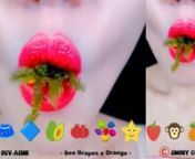 ASMR MUKBANG Sea Grapes x Orange, Capri Blue Frog Eggs Jelly,... TikTok Eating with EMOJI Challenge.mp4 from asmr emoji