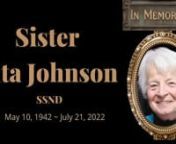 Funeral Mass for Sister Rita Johnson from johnson funeral