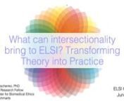 In theory, the study of Ethical, Legal, and Social Implications (ELSI) of scientific research deploys intersectional approaches to explore how inequalities and inequities overlap and co-produce. In practice, however, ELSI has been criticized for solidifying silos and promoting box-ticking exercises that do not produce genuine integration between the natural and social sciences or enable productive scholarship on inequality and inequity. The disconnect between what ELSI promises and the dominant