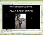 www.autocadokulu.com AutoCAD Eğitimi nnAutoCAD dersiDraw ve Modify komutlarını öğrenme videosunnHazırlayan: Mehmet Akça