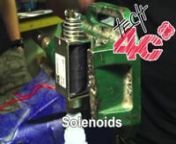 Tom Harris of 4c Design presents a practical clip showing what a 24v electric solenoid looks like, how fast they work and how they can be used with a bit of education as to how the forces change through the stroke. More info in how solenoids work at:-nnhttp://4cdesign.co.uknhttp://en.wikipedia.org/wiki/Solenoidnhttp://uk.rs-online.com/web/c/process-control/solenoids-actuators/