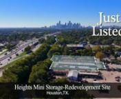 Heights Mini Storage Redevelopment Opportunity is a 1.82 acre property lies within the City of Houston approximately 3 miles north of downtown. The property has access to City utilities, 313’ of width and 292’ of depth. This site lies within a quickly growing submarket of Houston that has seen numerous class A multifamily deliveries, upscale retail developments/redevelopments and housing redevelopment commensurate with a growth in strong demographics for the area. The site has close proximit