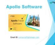Apollo SoftwarennWhy Is Apollo GDS Important to the Travel Industry?nFlightsLogic is a World&#39;s Leading Travel Technology Company across the globe. We deliver Apollo Software with GDS Web Service Integration. Apollo Software is an online integrated project and contact management software. nIt allows users to upgrade tasks, organize projects, and keep the team on the same page with only a browser and an Internet connection. It is easy to use and navigate with a rich set of tools and more features