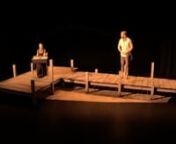Not for public - first rehearsal with lights and costumenBeatriz Pizano and Carlos Gonzalez-Vio onstage performing On the Other Side of the Sea, a play written by Jorgelina Cerritos, in English Translation