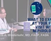 Your first visit to the doctor after being diagnosed with kidney disease can be a big deal. Tune into this episode where Dallas Nephrologist Dr. Michael R. Wiederkehr breaks down what to expect at your first visit with a nephrologist at Dallas Nephrology Associates. nnWhy do I need to see a Nephrologist? nNephrologists – experts in kidney care – treat conditions that affect the kidneys. nnPrimary care physicians run routine blood or urine tests. When these results are abnormal, it could indi