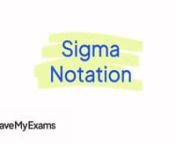 Everything you need to know to answer exam questions on Sigma Notations! Check out the full video at https://www.savemyexams.co.uk/dp/maths/