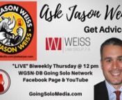 New Show....Ask Jason Weiss Show with Host, Jason S. Weiss,Esq. &amp; CoachnnJason S. Weiss, Attorney &amp; Coach takes a lighthearted and candid approach to discussions on the journey of legal court system, legal situations, what to do and more importantly what not to do.Help those is difficult situations giving understanding and compassion...so ASK away!nnWGSN-DB Going Solo Network 24/7 Live Streaming Radio, TV &amp; Podcasts - #1 Internet Singles Talk Network (www.goingsolomedia.com) for