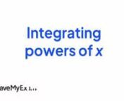 Everything you need to know to answer exam questions on Integrating Powers of x! Check out the full video at https://www.savemyexams.co.uk/dp/maths/