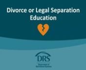 Divorce or legal separation from divorce