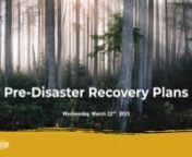 Quinn Butler, Deputy Human Services Program Supervisor for the WA Emergency Management Division, provides an overview of Pre-Disaster Recovery Plans. Learn what it is and how the recovery planning process itself can lead to a more effective and efficient distribution of resources and more equitable recovery outcomes following a disaster.For more information and additional resources, download this Resource Guide: https://www.fireadaptedwashington.org/wp-content/uploads/2023/06/Recovery-Planning