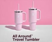 The Travel Tumbler is here to hydrate more and refill less. A very comfortable, extremely durable handle takes it to the next level, and the large size can go anywhere, even fitting most cupholders. TempShield® double-wall insulation ensures cold stays cold, and the flexible straw is easy to sip any which way.