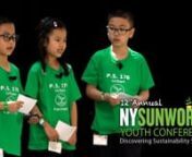 Elliot Lam, Ivan Li, and Lillian Zou are 2nd grade students at K176 in New York City.nnOn Wednesday, May 24th, NY Sun Works hosted our 12th Annual Discovering Sustainability Science Youth Conference! Almost 1000 students and teachers from our 250 partner schools in NYC and the metro area came together in person at the Javits Center to share their independent science and environmental research and celebrate their scientific achievements. This event brought together K-12th grade students, educator