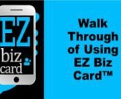 EZ Biz Card™ is a personal digital business card and landing page that promotes YOU as a representative of your company or brand.It has all your contact details including a vcard.It can be EZ ily shared via QR code, Text, Email, FB Messenger, WhatsApp, or just giving someone your simple web link (aka URL) with just one touch of a button!nnnVisitors are prompted to install YOU to their phone like an app complete with a picture of your face and your name saved on their phone screen!Once
