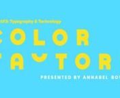 My main focus for this project was the exhibition Color Factory. The immersive art experience is currently running in NYC &amp; Houston. I designed a poster for the Color Factory exhibitions using the brand identity for the color and for other elements featured. I created a website using HTML and CSS. The website can be seen in this presentation on a laptop and then two responsive devices (iPhone &amp; iPad). I used the bootstrap