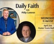 On Daily Faith today, our guest is Pastor Travis Rutland. He is the lead pastor of Restoration Church in Bethlehem, GA. He also serves as the President of Global Servants, a non-profit ministry organization working in Thailand and West Africa. Recently the Lord has opened the eyes of his heart to see healing brought to a new level of understanding and gave him essential keys on how to accomplish this. Some people only see God as a physical healer, but He cares about your spiritual well-being as