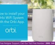 Netgear extender setup support helps you understand how to Install Your Orbi WiFi System with NETGEAR Support.nWith the Orbi WiFi System by NETGEAR, you&#39;re ready right out of the box for high-performance, whole-home mesh WiFi. In just a few steps, you can set up your Orbi WiFi System using the Orbi App right from your mobile device.nnFirst, download the Orbi App, available on the iOS App Store or Google Play Store. Login to your NETGEAR account, or create a new one to get started. Scan the QR co