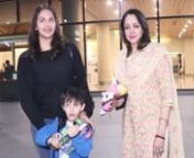 When Hema Malini with her younger daughter Ahana Deol and grandchild Darien were snapped at the airport. Veteran iconic couples of Bollywood, Hema ji and Dharmendra have two daughters Esha Deol and Ahana Deol and both are married with kids. While their elder daughter Esha Deol has been part of the film industry, not many know about their younger daughter as she chose to stay away from the limelight. Ahana Deol married Delhi-based businessman Vaibhav Vohra in 2014. They were blessed with their fi