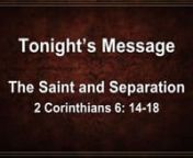 05-05-21pm Sermon - The Saint and Separation.mp4 from mp4 and saint