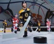 In this spot for Dunkin&#39;, Hornet Director Peter Sluszka teamed up with our friends at BBDO New York, to create a series of stop-motion ads showcasing life inside the National Hockey League (NHL) bubble. With deft humor, a nostalgic throwback to table hockey games, and celebrity talent featuring NHL stars David Pastrňák of the Boston Bruins and T.J. Oshie of the Washington Capitals, Sluszka has scored a hat-trick in these spots. Since this was Dunkin&#39;s first-ever stop-motion work, we also went