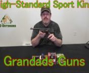 On this episode of Grandads Guns we are taking a look at the High Standard Sport King Pistol. Manufactured from 1950 until 1980. In 7 different series it was a long running firearm. This pistol was popular due to its all-metal construction, except for the two-piece plastic grips, Low bore access, fixed barrel design, ease of field stripping and affordability.The model that we are looking at today is in the version one manufactured from 1950-1954. Enjoy the video.