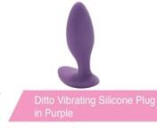 https://www.pinkcherry.com/products/ditto-vibrating-silicone-plug-in-purple (PinkCherry US) nhttps://www.pinkcherry.ca/products/ditto-vibrating-silicone-plug-in-purple (PinkCherry Canada)nn Proving undisputed brilliance when it comes to couple-friendly design, We-Vibe presents the Ditto, a sleek little plug complete with ten signature vibe modes plus compatibility with the versatile We-Connect mobile app.nnIn plush silky silicone, the Ditto features a smooth tapered tip and a thick swollen shaft