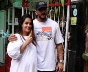 Latest: Anita Hassanandani and Rohit Reddy twin in white for their visit to a women’s hospital. One of the most endearing couples in the television industry were all smiles as they posed for the paparazzi. On Monday, the couple shared a BTS video from their maternity photo shoot. Today, the eight-month pregnant, Anita donned a comfortable easy-breezy dress, while Rohit twinned in a casual white t-shirt with denim. The lovely pair were spotted with their mask on making a visit to the women’s