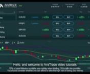 Welcome to AvaTrade&#39;s Video Tutorials. In this series, we are learning how to use AvaTrade’s WebTrader trading platform. The series is comprised of four videos, each dedicated to a specific component of the platform.nnhttps://www.avatrade.com/education/videos/trading-platforms-tutorials-en/webtrader-tutorial-start-trading