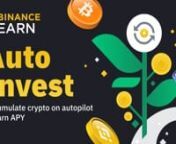 With Auto Invest you can regularly invest in cryptocurrency with a pre-determined amount and accumulate your crypto holdings. Log onto https://www.binance.com/en/lending/auto-invest and watch the video for more information.nnLinks to other videosnBinance Savings Part - I https://www.youtube.com/watch?v=GXdUolv4gxo&amp;t=18snBinance Savings Part - II https://www.youtube.com/watch?v=rUDLsr0EdwU&amp;t=138snBinance Dual Investment Explained - https://www.youtube.com/watch?v=CD_vhbN_fss&amp;t=88snnnS