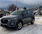 This One Owner, Sporty, All Wheel Drive 2019 Hyundai Tucson shows like new inside and out and looks amazing in Chromium Silver with Tinted Glass, Black Trim and 17 Inch Wheels.brbrnnKey Features:brnOne OwnerbrnHeated Front SeatsbrnHeated Power MirrorsbrnLane Departure WarningbrnBackup CamerabrnFog LightsbrnApple Carplay and Android AutobrnBluetoothbrnUSB InputbrnTraction ControlbrbrnnAround the back you&#39;ll find a colour matched rear spoiler, a rear mounted Shark Fin Antenna and Rear Window Wiper