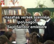 A Sajó Sándor versmonydó verseny megnyitója from sajo