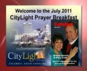 CityLight Prayer BreakfastnSpeaker: Bishop Darrell Croft n7 AM Thursday, July 7, 2011nBrookland Conference Center n1066 Sunset Blvd., W. Columbia, SCnnOriginally from Bamberg, SC, Darrell E. Croft graduated from high school in 1978 where he went on to attend and graduate from Newberry College with a BA in Art and a minor in Religion and Psychology. Darrell played four years as a starting defensive tackle on a football scholarship. In the fall of his junior year, Darrell met Ms. Mary Baker from W
