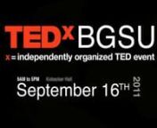 In September 2011, Bowling Green State University hosted a sold-out TEDx—an independently organized version of the internationally renown TED conferences. TEDxBGSU was run entirely by student volunteers. Hanson provided guidance and professional services in several key areas, including a teaser video, an extended play version used as the meeting opener, and onsite video and staging directors. Hansonites Mike Osswald and Ron Senkowski were among the 18 presentations with their talk on “What i