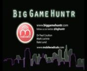 Big Game Huntr; a mobile location based game which encourages emergent behaviour by allowing the general public to design their own games around any subject to be played in a place of their own choosing.nnPlayers are required to capture photos of specified objects or actions, points are awarded depending on the location in which they take the photo. Check out Big Game Huntr at biggamehuntr.com and follow us on Twitter @BGHuntr nnBig Game Huntr in action mobile phone used Nokia 5800 at Lancaster