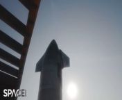 SpaceX Starship and its Super Heavy booster launched .&#60;br/&#62;Watch view of the liftoff in slow motion from a launch tower camera. Ù&#60;br/&#62;&#60;br/&#62;Footage courtesy SpaceX &#124; mash mix by Space.com&#39;s Steve Spaleta