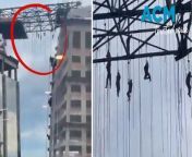 A scaffolding collapse during the construction of a pair of high-rise buildings in Sao Paulo, Brazil resulted in one fatality and left multiple construction workers suspended from ropes or cables about 500 feet above the ground.