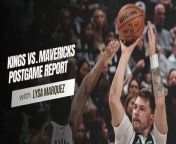 The Dallas Mavericks had a slow start to tonight’s matchup and the problem wasn’t on the offensive side of the ball as Dallas got productivity from Kyrie Irving, Luka Dončić, and Tim Hardaway Jr. It was the defensive side that held them down in tonight’s game as the Mavs fall 129-113 to Kings. &#60;br/&#62;&#60;br/&#62;Dončić led Dallas with 25 points, 10 rebounds and 7 assists. &#60;br/&#62;&#60;br/&#62;The Kings found their rhythm early on and De’Aaron Fox posed a defensive challenge for the Mavs, disrupting their flow. Sacramento showcased smart ball movement, maintaining a 33-28 lead. Domantas Sabonis was fouled by Dwight Powell, converting both free throws and extending the Kings’ lead to 30-26 with 2:42 on the clock.&#60;br/&#62;&#60;br/&#62;Following this, JaVale McGee executed an alley-oop layup assisted by Fox, bringing the score to 33-28. However, the Mavericks accelerated their pace at the end of the first quarter, with Kyrie Irving sinking a 3-pointer, giving them a lead of 36-35 going into the second quarter.&#60;br/&#62;&#60;br/&#62;The Mavs demonstrated efficiency on the offensive end, with key contributions from players like Tim Hardaway Jr. and Kyrie Irving. Irving had an impressive 7-of-10 field goal success, missed only two of his four 3-point attempts, and made all three of his free throws. Hardaway made a significant impact off the bench, finishing the second quarter with 12 points, converting both of his three-point shots and free throws, and making 4-of-6 field goal attempts.&#60;br/&#62;&#60;br/&#62;Although Luka Dončić was productive on the offensive side, scoring 16 points, he also carried the Mavericks defensively, finishing the night with nine defensive rebounds and three steals.&#60;br/&#62;&#60;br/&#62;The Mavs struggled to contain the Sacramento offense, with four Kings starters scoring in double figures in the first half. Leading scorer, De’Aaron Fox, contributed 13 points, 2 rebounds, 6 assists, and 3 steals. The Kings found success by drawing in the Mavs’ defense and making outside shots. Chris Duarte hit two consecutive 3-pointers with 4:32 left in the second quarter, bringing the score to 61-52.&#60;br/&#62;&#60;br/&#62;Head Coach Jason Kidd said postgame that their understanding of guarding the three is what is hurting them defensively.&#60;br/&#62;&#60;br/&#62;“Guarding the three is hurting us,” said Kidd. “It’s our effort and energy. There is no excuse about the schedule, it’s about being able to do your job on a nightly basis and we just didn’t do that. We did it for two and a half quarters and we didn’t finish the other part of the game.”&#60;br/&#62;&#60;br/&#62;&#60;br/&#62;&#60;br/&#62;