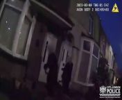 Dramatic police bodycam footage shows police break down a door to arrest a serial fraudster. Sam Carr, 34, repeatedly changed his name by deed poll to make £75,000 worth of false travel insurance claims.&#60;br/&#62;