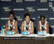 Alabama&#39;s players answer questions after their Round 1 victory