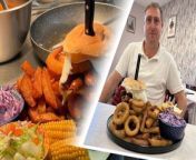 Sunderland Echo reporter Neil Fatkin takes on the Beasty Burger Challenge at Sarah&#39;s Place in Washington, Sunderland.&#60;br/&#62;If he finishes all the food in 20 minutes, the meal is free.