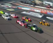 Cole Custer in the No. 00 Ford leads the Xfinity Series field to the green flag to start the 200-lap race at Phoenix Raceway.