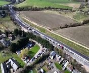 Drone footage shows progress on the A249 Stockbury flyover project