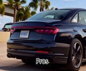 Audi S8 2024 Pros And Cons&#60;br/&#62;&#60;br/&#62;The 2024 Audi S8 is a high-performance, luxury sedan that offers a thrilling driving experience and a sumptuous interior. Here&#39;s a breakdown of its pros and cons:&#60;br/&#62;&#60;br/&#62;Pros&#60;br/&#62;&#60;br/&#62;Thrilling Performance: The S8 boasts a powerful twin-turbocharged 4.0-liter V8 engine that produces 563 horsepower and 590 lb-ft of torque. This engine propels the S8 from 0 to 60 mph in a scant 3.8 seconds, making it one of the quickest sedans on the market.&#60;br/&#62;Sharp Handling: The S8 also delivers impressive handling for a large sedan. It features all-wheel drive and a rear-wheel steering system that helps it corner with agility and precision.&#60;br/&#62;Luxurious Interior: The S8&#39;s cabin is a masterpiece of design and craftsmanship. It&#39;s appointed with premium materials like leather, Alcantara, and wood trim, and it&#39;s packed with the latest technology features.&#60;br/&#62;Comfortable Ride: Despite its performance capabilities, the S8 also offers a comfortable ride. The suspension is well-tuned to soak up bumps and road imperfections.&#60;br/&#62;&#60;br/&#62;Cons&#60;br/&#62;&#60;br/&#62;High Price Tag: The S8 is a very expensive car, with a starting price well over &#36;100,000.&#60;br/&#62;Poor Fuel Economy: The S8&#39;s powerful V8 engine is thirsty for fuel. It&#39;s expected to get around 18 mpg in the city and 29 mpg on the highway.&#60;br/&#62;Not Particularly Sporty Looking: The S8 has a relatively understated design that doesn&#39;t scream &#92;