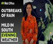 More rain on its way, particularly in North Wales and Cumbria, cloud and rain moving northwards on thursdays – This is the Met Office UK Weather forecast for the evening of 13/03/24. Bringing you today’s weather forecast is Clare Nasir.