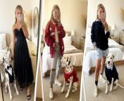 Meet the dog and his owner who love to dress in matching outfits.&#60;br/&#62;&#60;br/&#62;Lucy Carrington, 28, and her three-year-old Dalmatian Rio are “best friends” and love wearing similar looks.&#60;br/&#62;&#60;br/&#62;Lucy, who is originally from Nottingham, first matched her clothes to Rio for a TikTok trend in July 2023 – pairing the two in matching jumpers and vests.&#60;br/&#62;&#60;br/&#62;Strangers loved it so much, Lucy kept doing it and spend a day hunting out stylish outfits for Rio that she can match to.&#60;br/&#62;&#60;br/&#62;Rio now has a wardrobe of around 40 clothes – including smart bandana’s and cosy coats.&#60;br/&#62;&#60;br/&#62;Lucy, a content creator and lash technician, living in Perth, Australia, said: “He’s like a baby.&#60;br/&#62;&#60;br/&#62;“He’s very spoilt.&#60;br/&#62;&#60;br/&#62;“Since day one he’s had us wrapped around his paw.&#60;br/&#62;&#60;br/&#62;“Now he’s got a bigger wardrobe than me.&#60;br/&#62;&#60;br/&#62;“I’m going to have to create a section in my wardrobe.”&#60;br/&#62;&#60;br/&#62;Lucy has always been obsessed with fashion and dreamed of getting a Dalmatian after seeing Disney’s One Hundred and One Dalmatians as a child.&#60;br/&#62;&#60;br/&#62;She said: “I’d dreamed of having a Dalmatian.&#60;br/&#62;&#60;br/&#62;“They are seen as quite high fashion dogs.&#60;br/&#62;&#60;br/&#62;“That was part of why I wanted that breed.”&#60;br/&#62;&#60;br/&#62;Lucy first dressed Rio up in matching outfits for a TikTok trend where partners wear multiple similar outfits.&#60;br/&#62;&#60;br/&#62;She said: “I thought ‘why don’t I doit with my dog?’”&#60;br/&#62;&#60;br/&#62;Strangers became so obsessed with Rio and his outfits Lucy kept doing more.&#60;br/&#62;&#60;br/&#62;She hunts out doggy outfits from places such as Shien, K-mart and pet shops – spending a day sourcing suitable stylish clothes.&#60;br/&#62;&#60;br/&#62;Lucy said: “I spend the best part of a day searching for outfits. I make sure they look good and not silly.&#60;br/&#62;&#60;br/&#62;“I order clothes for me that match his outfits.&#60;br/&#62;&#60;br/&#62;“It’s easier for me to find things that match.”&#60;br/&#62;&#60;br/&#62;Lucy spends no more than &#36;100 AUD on Rio’s outfits each time – and said some of her favourite include his Halloween looks.&#60;br/&#62;&#60;br/&#62;Rio loves wearing the clothes but only stays in them for the videos.&#60;br/&#62;&#60;br/&#62;Lucy said: “He’s more than happy in them.”&#60;br/&#62;&#60;br/&#62;She says her family and partner, Josh, 32, a salesman, loves seeing Rio’s new outfits.&#60;br/&#62;&#60;br/&#62;Lucy said: “It’s a running joke with the family. They are like ‘what is Rio wearing this week?’”