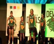After decades of waiting Tasmania&#39;s afl club has been officially launched with the name, colours and club logo unveiled last night.